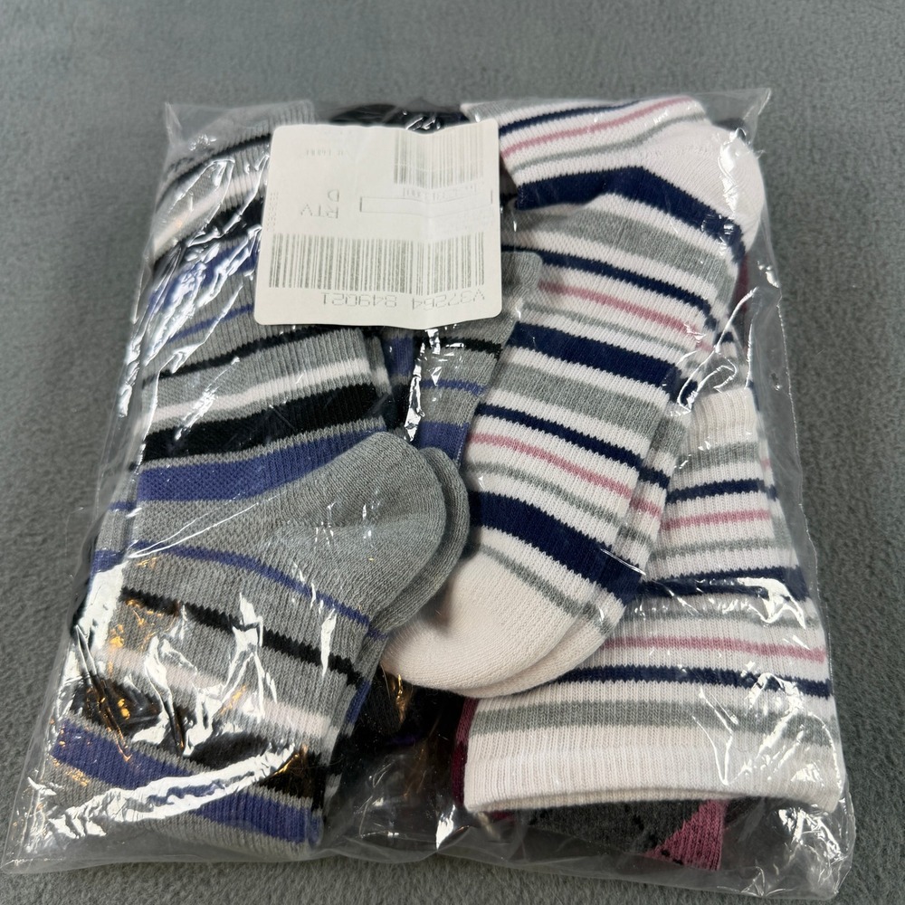 Copper Fit Assorted Crew Socks Pack Stripes and Argyle Multi-Color Patterns